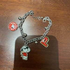 Peanuts Charm Bracelet - Silver and Red Accents